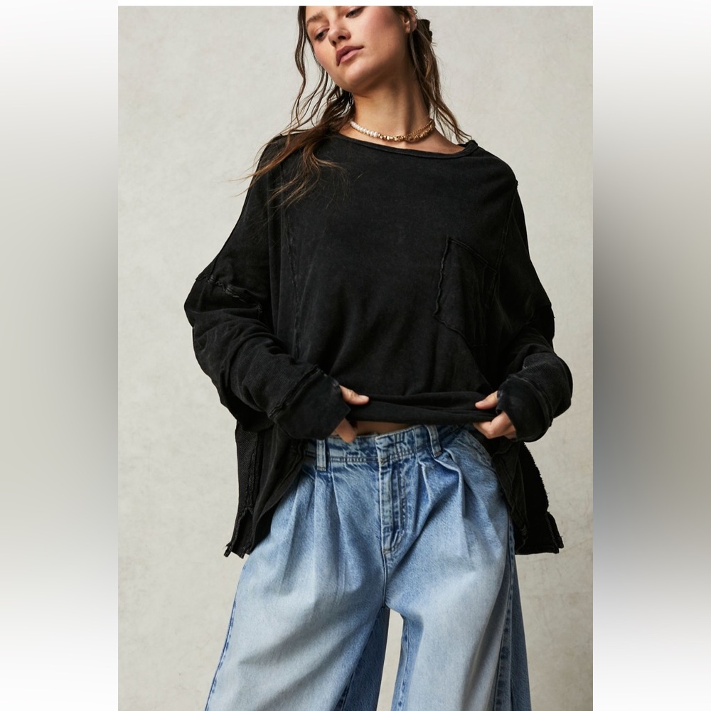 We the free free people kickflip tee in black